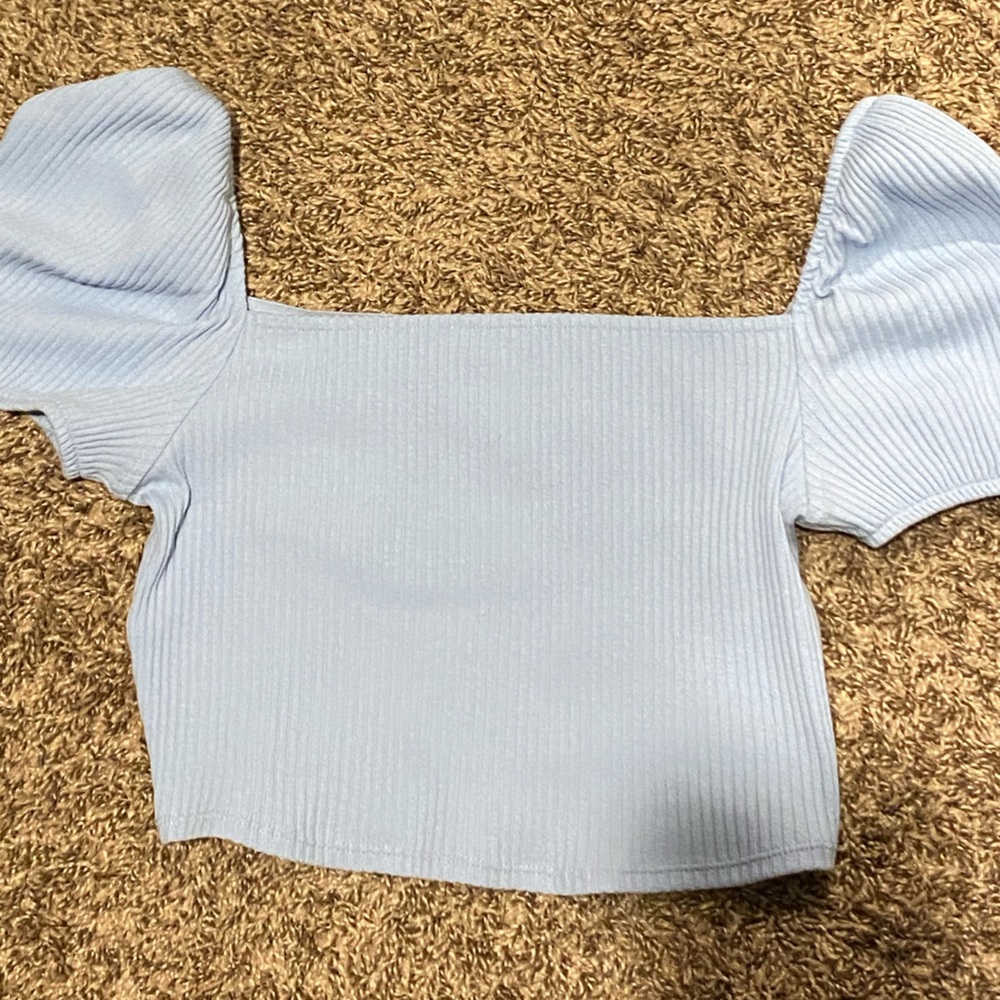 Baby blue crop top New